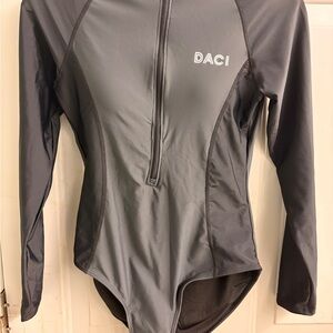 Daci Women's Gray Long Sleeve One Piece Swimsuit